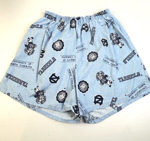 Vintage 70's UNC Tarheels Boxer Shorts Men L 36 Blue Cotton North Carolina Fan